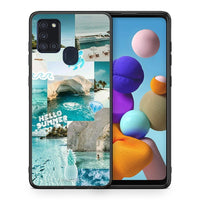 Thumbnail for Θήκη Samsung A21s Aesthetic Summer από τη Smartfits με σχέδιο στο πίσω μέρος και μαύρο περίβλημα | Samsung A21s Aesthetic Summer case with colorful back and black bezels
