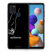 Thumbnail for Θήκη Αγίου Βαλεντίνου Samsung A21s Always & Forever 2 από τη Smartfits με σχέδιο στο πίσω μέρος και μαύρο περίβλημα | Samsung A21s Always & Forever 2 case with colorful back and black bezels