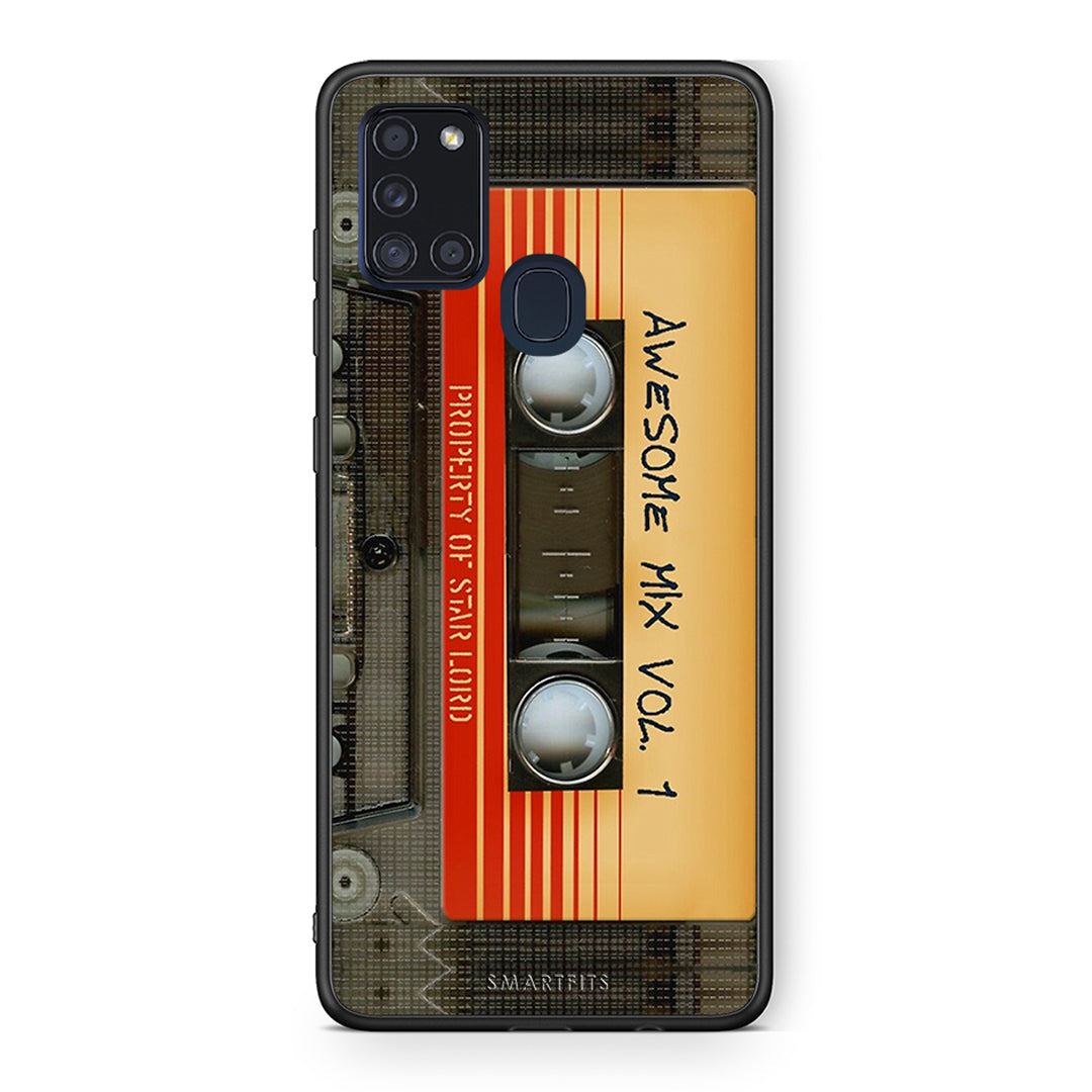 Samsung A21s Awesome Mix θήκη από τη Smartfits με σχέδιο στο πίσω μέρος και μαύρο περίβλημα | Smartphone case with colorful back and black bezels by Smartfits