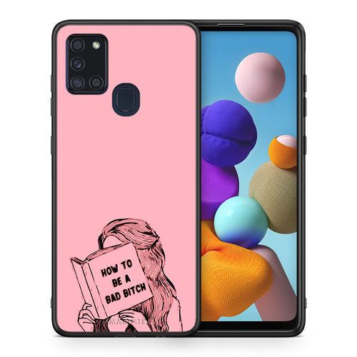 Θήκη Samsung A21s Bad Bitch από τη Smartfits με σχέδιο στο πίσω μέρος και μαύρο περίβλημα | Samsung A21s Bad Bitch case with colorful back and black bezels