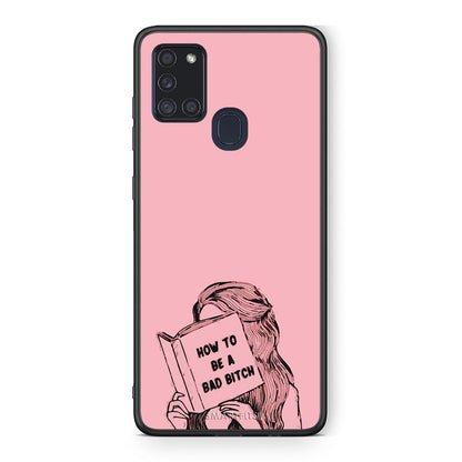 Samsung A21s Bad Bitch θήκη από τη Smartfits με σχέδιο στο πίσω μέρος και μαύρο περίβλημα | Smartphone case with colorful back and black bezels by Smartfits