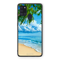 Thumbnail for Samsung A21s Beautiful Beach θήκη από τη Smartfits με σχέδιο στο πίσω μέρος και μαύρο περίβλημα | Smartphone case with colorful back and black bezels by Smartfits