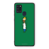 Thumbnail for Samsung A21s Bush Man Θήκη Αγίου Βαλεντίνου από τη Smartfits με σχέδιο στο πίσω μέρος και μαύρο περίβλημα | Smartphone case with colorful back and black bezels by Smartfits