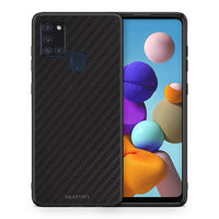 Thumbnail for Θήκη Samsung A21s Carbon Black από τη Smartfits με σχέδιο στο πίσω μέρος και μαύρο περίβλημα | Samsung A21s Carbon Black case with colorful back and black bezels