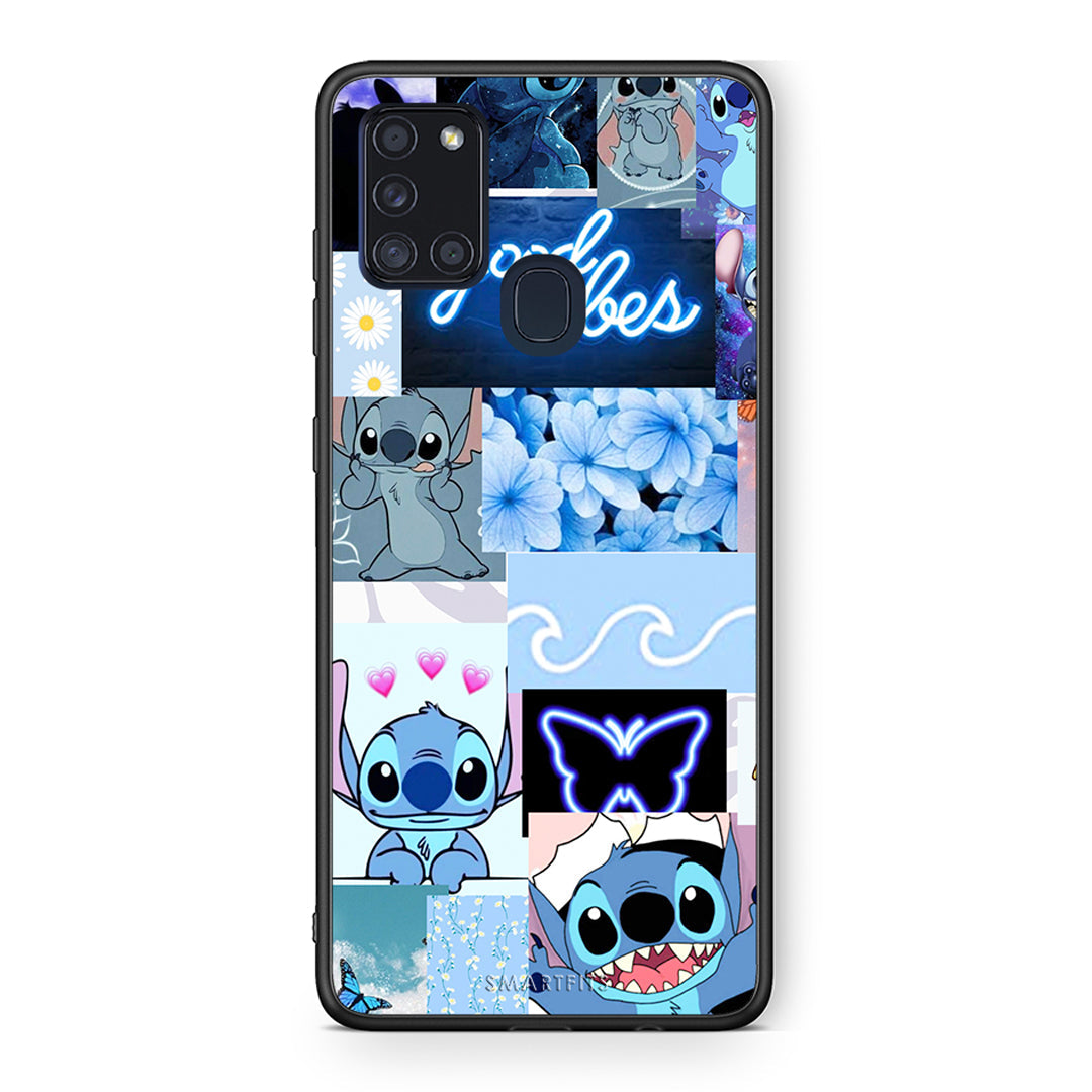 Samsung A21s Collage Good Vibes Θήκη Αγίου Βαλεντίνου από τη Smartfits με σχέδιο στο πίσω μέρος και μαύρο περίβλημα | Smartphone case with colorful back and black bezels by Smartfits