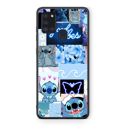 Samsung A21s Collage Good Vibes Θήκη Αγίου Βαλεντίνου από τη Smartfits με σχέδιο στο πίσω μέρος και μαύρο περίβλημα | Smartphone case with colorful back and black bezels by Smartfits