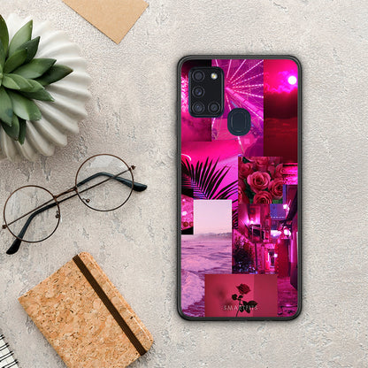 Collage Red Roses - Samsung Galaxy A21s θήκη