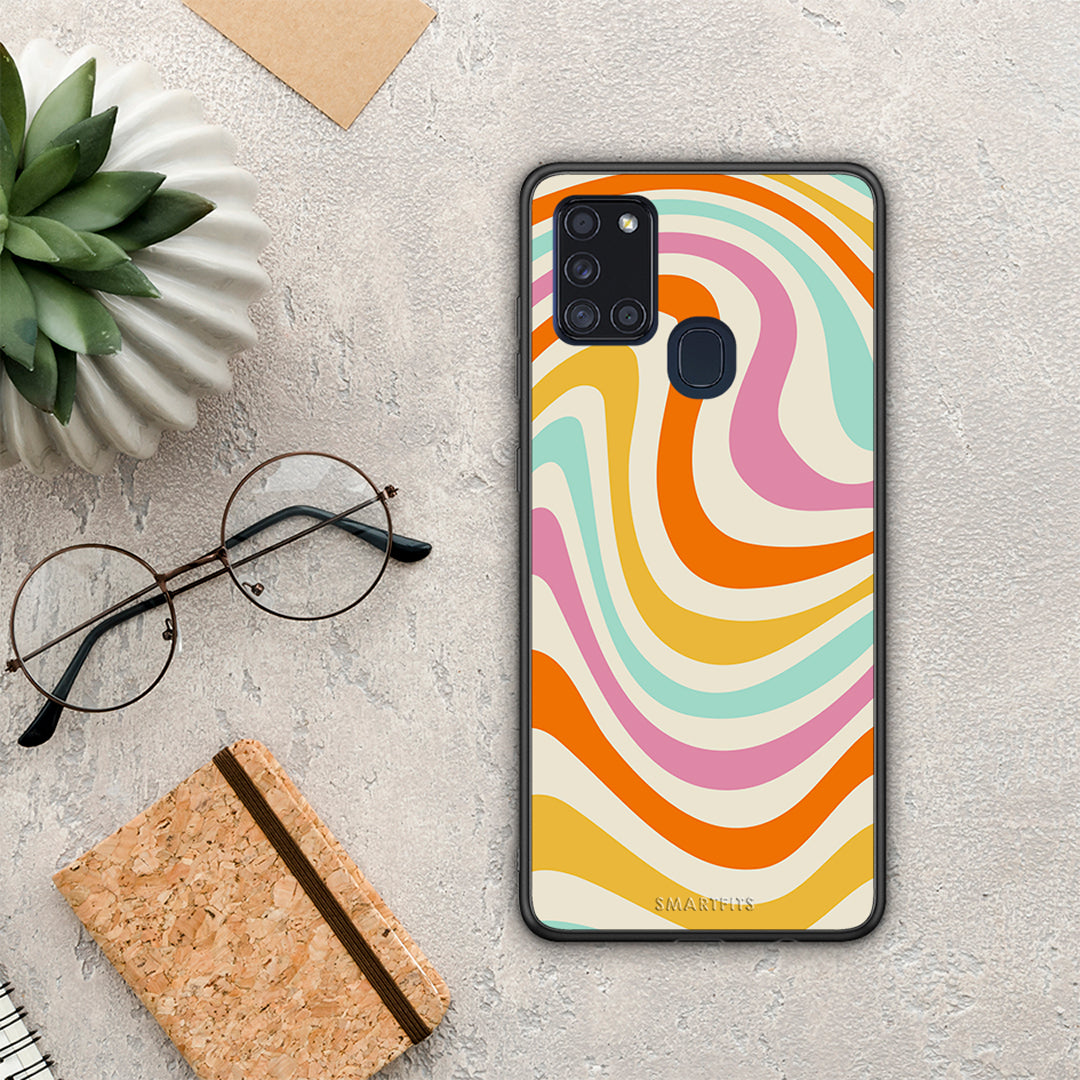 Colourful Waves - Samsung Galaxy A21s θήκη