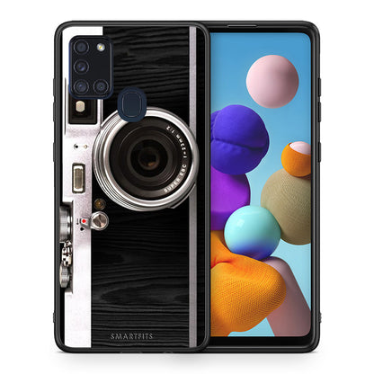 Θήκη Samsung A21s Emily In Paris από τη Smartfits με σχέδιο στο πίσω μέρος και μαύρο περίβλημα | Samsung A21s Emily In Paris case with colorful back and black bezels