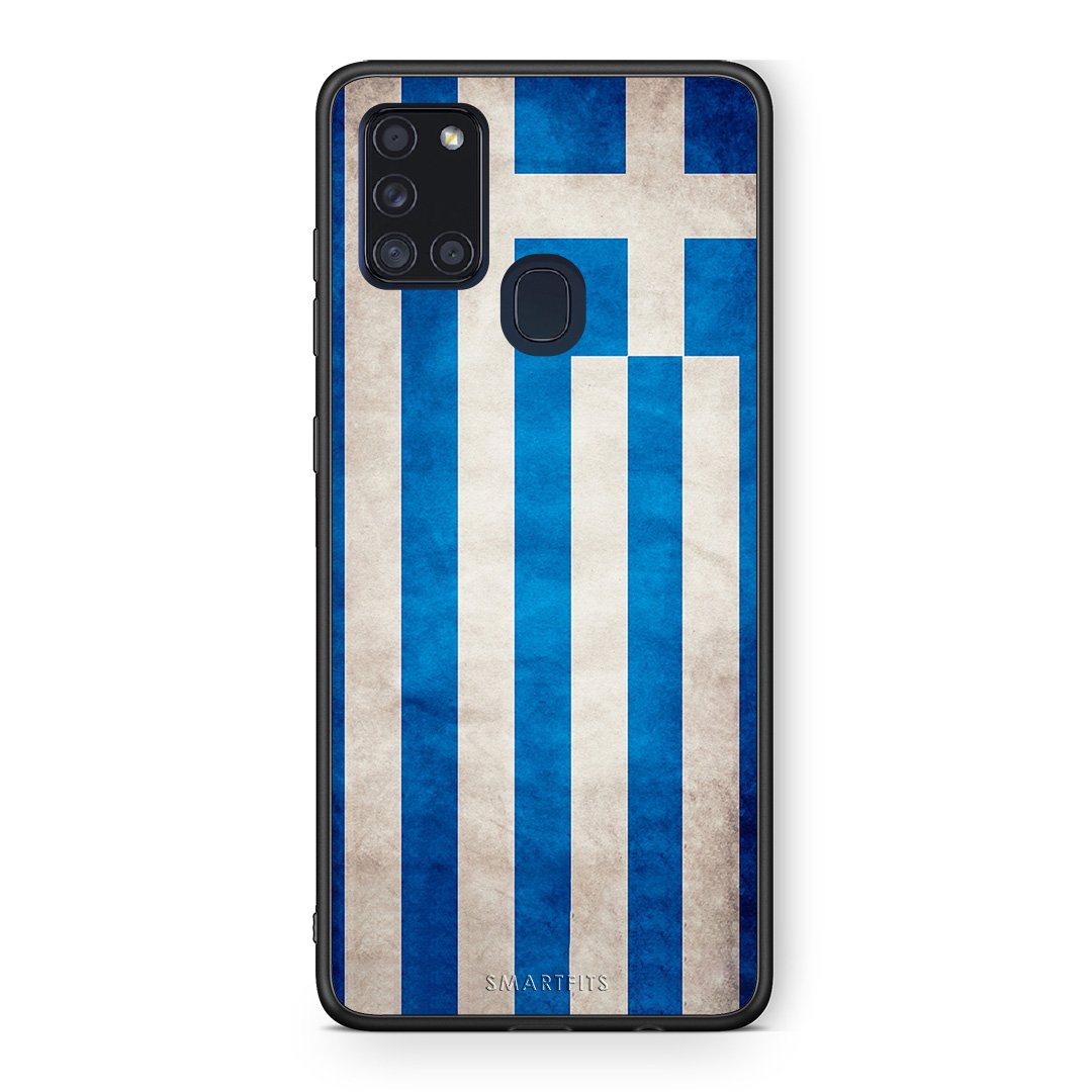 4 - Samsung A21s Greece Flag case, cover, bumper