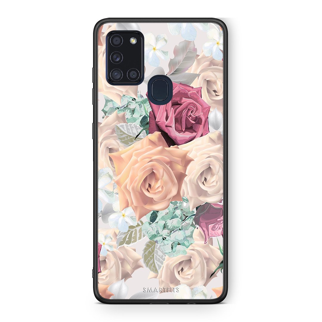 99 - Samsung A21s  Bouquet Floral case, cover, bumper