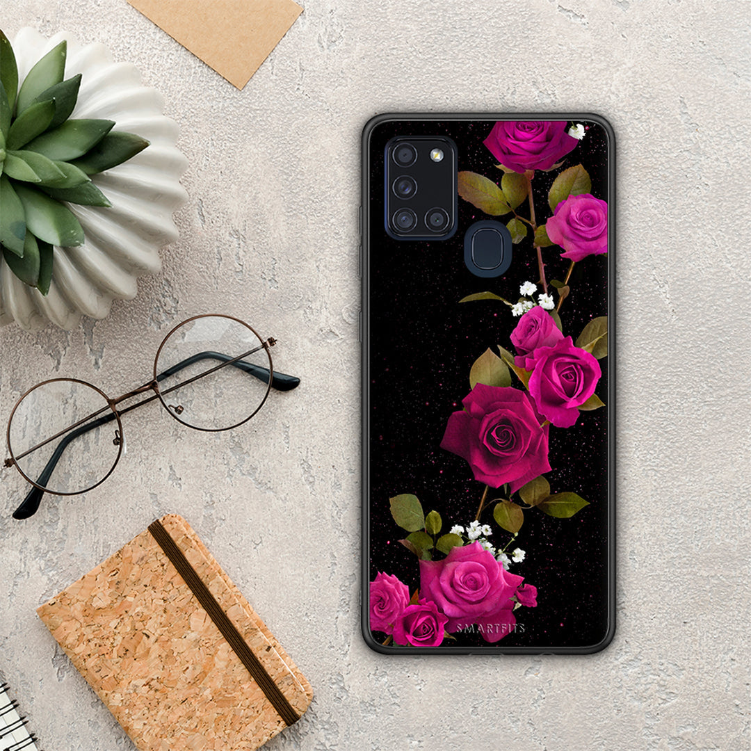 Flower Red Roses - Samsung Galaxy A21s θήκη