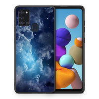 Thumbnail for Θήκη Samsung A21s Blue Sky Galaxy από τη Smartfits με σχέδιο στο πίσω μέρος και μαύρο περίβλημα | Samsung A21s Blue Sky Galaxy case with colorful back and black bezels