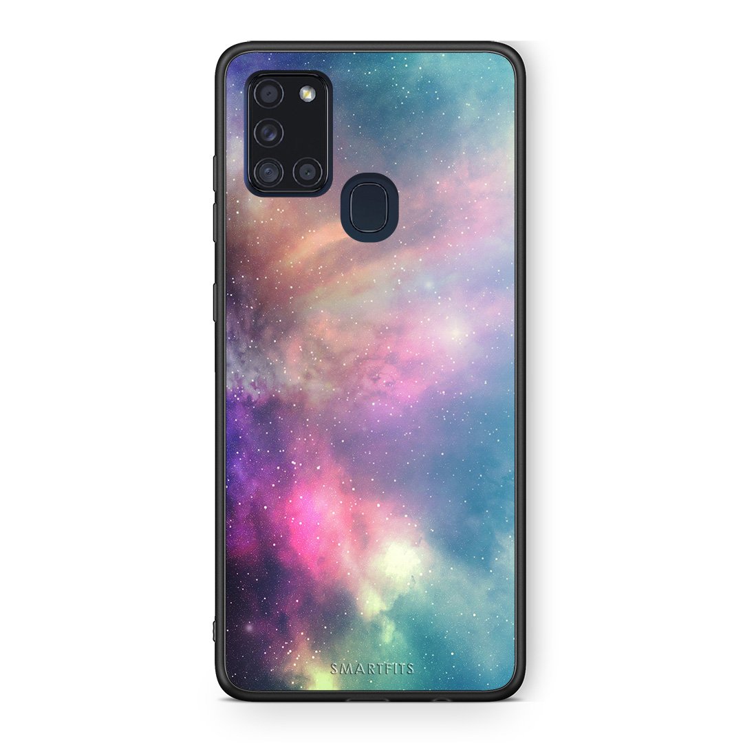105 - Samsung A21s  Rainbow Galaxy case, cover, bumper