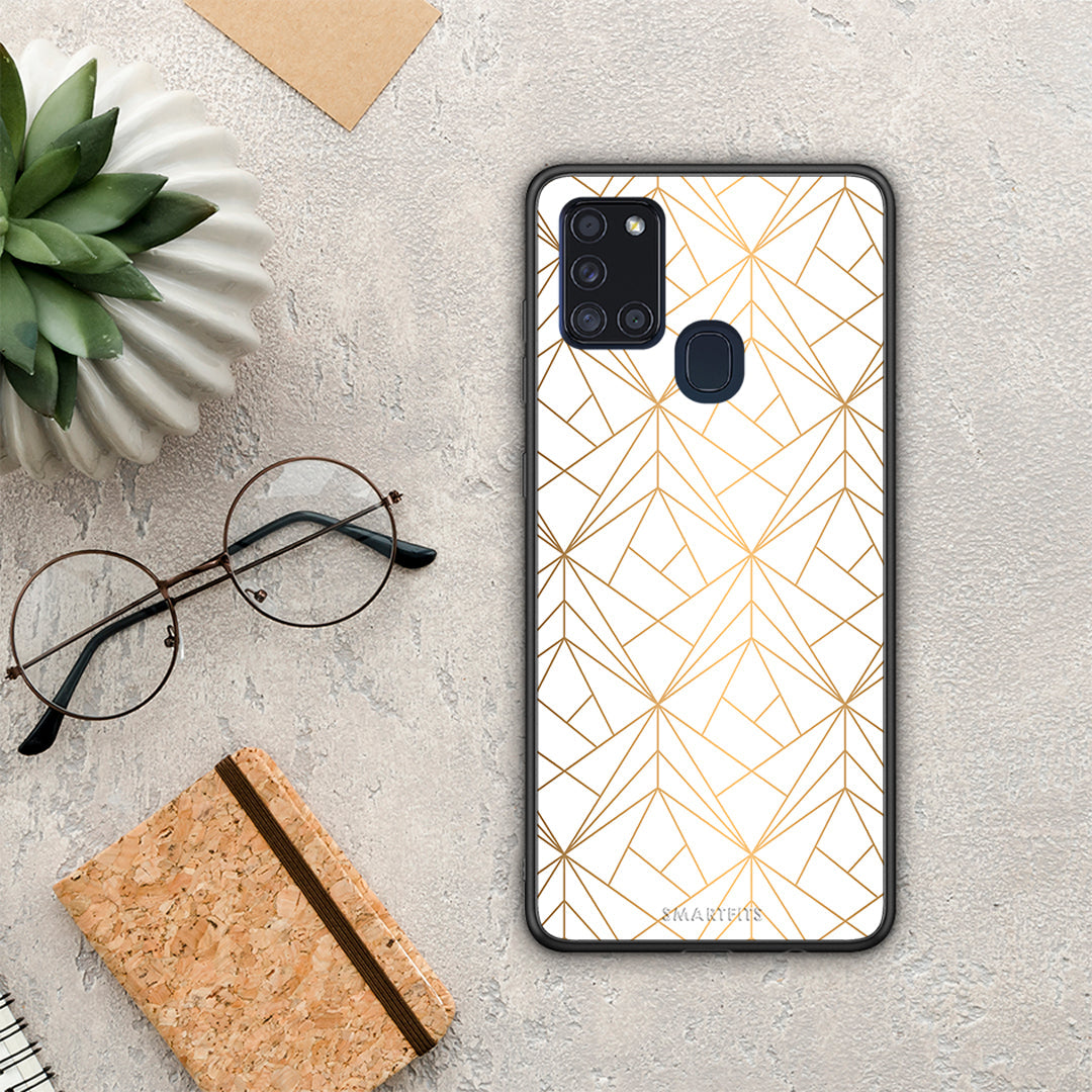 Geometric Luxury White - Samsung Galaxy A21s θήκη