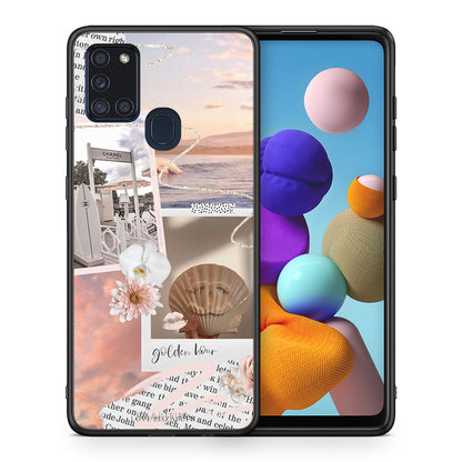 Θήκη Αγίου Βαλεντίνου Samsung A21s Golden Hour από τη Smartfits με σχέδιο στο πίσω μέρος και μαύρο περίβλημα | Samsung A21s Golden Hour case with colorful back and black bezels