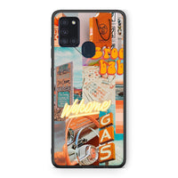 Thumbnail for Samsung A21s Groovy Babe Θήκη Αγίου Βαλεντίνου από τη Smartfits με σχέδιο στο πίσω μέρος και μαύρο περίβλημα | Smartphone case with colorful back and black bezels by Smartfits