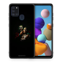 Thumbnail for Θήκη Samsung A21s Clown Hero από τη Smartfits με σχέδιο στο πίσω μέρος και μαύρο περίβλημα | Samsung A21s Clown Hero case with colorful back and black bezels