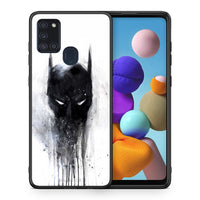 Thumbnail for Θήκη Samsung A21s Paint Bat Hero από τη Smartfits με σχέδιο στο πίσω μέρος και μαύρο περίβλημα | Samsung A21s Paint Bat Hero case with colorful back and black bezels