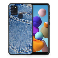 Thumbnail for Θήκη Samsung A21s Jeans Pocket από τη Smartfits με σχέδιο στο πίσω μέρος και μαύρο περίβλημα | Samsung A21s Jeans Pocket case with colorful back and black bezels