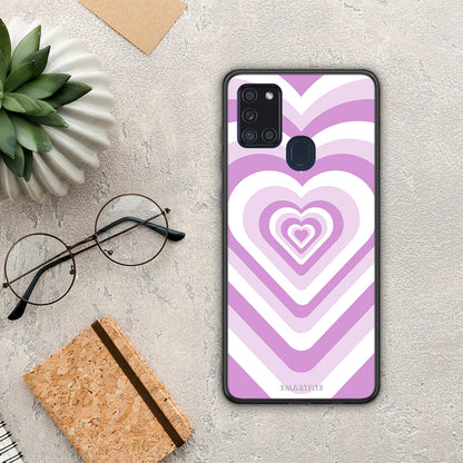 Lilac Hearts - Samsung Galaxy A21s θήκη