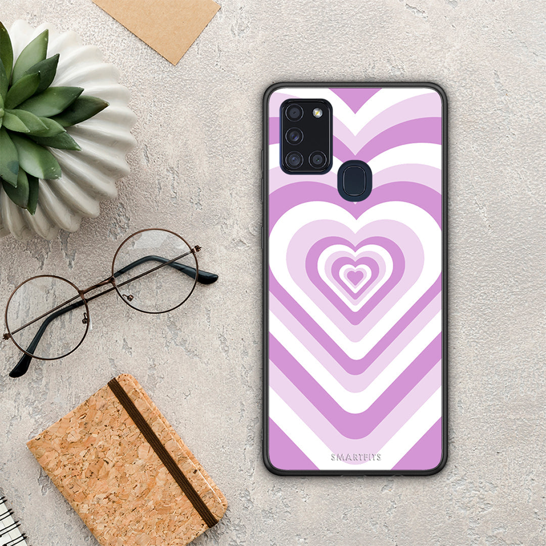 Lilac Hearts - Samsung Galaxy A21s θήκη