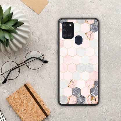 Marble Hexagon Pink - Samsung Galaxy A21s θήκη