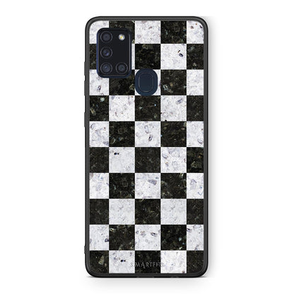 4 - Samsung A21s Square Geometric Marble case, cover, bumper