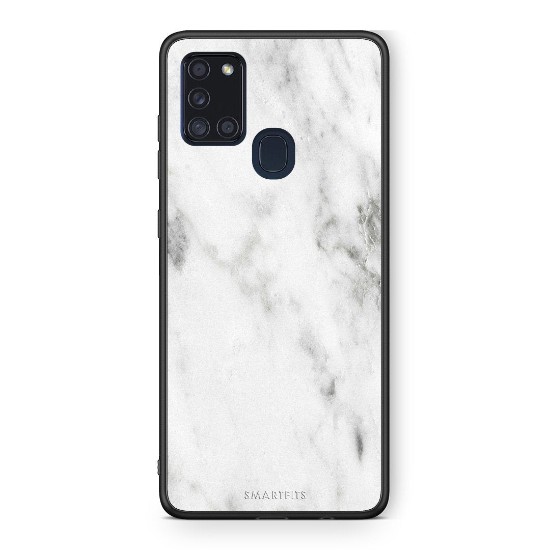 2 - Samsung A21s  White marble case, cover, bumper