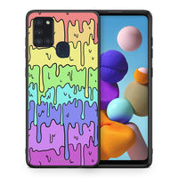 Thumbnail for Θήκη Samsung A21s Melting Rainbow από τη Smartfits με σχέδιο στο πίσω μέρος και μαύρο περίβλημα | Samsung A21s Melting Rainbow case with colorful back and black bezels