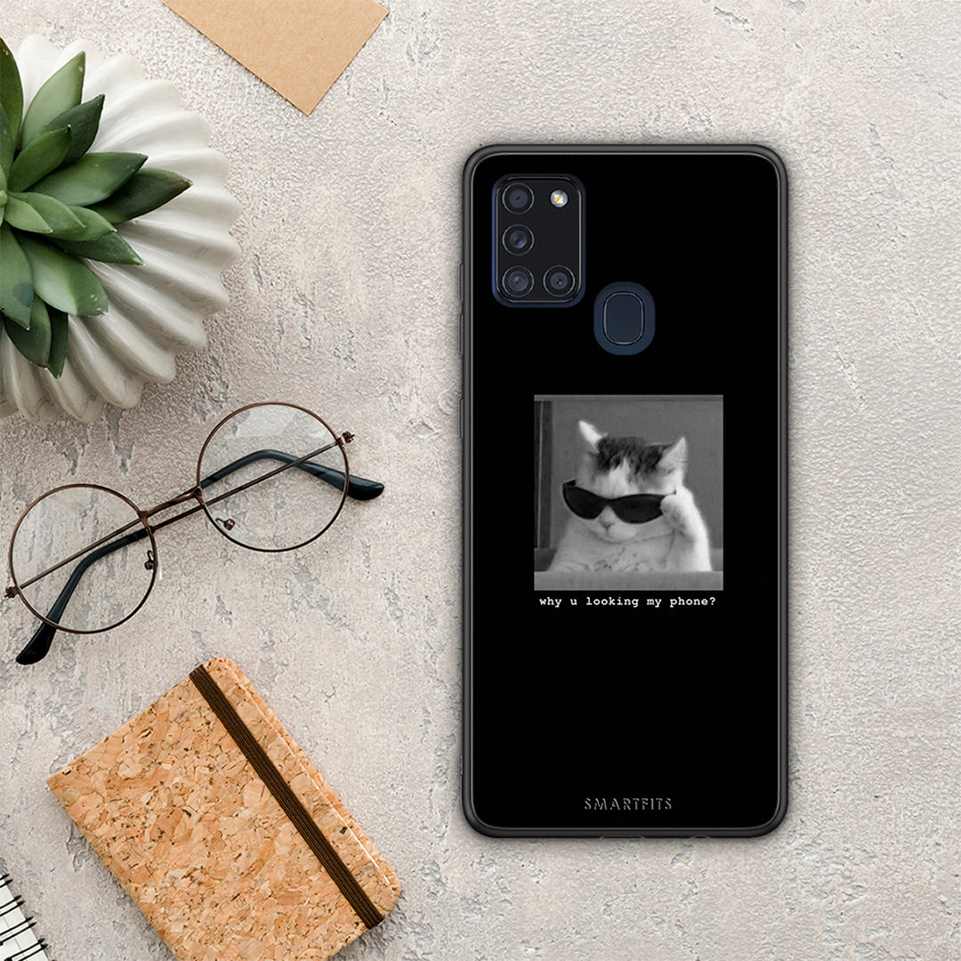 Meme Cat - Samsung Galaxy A21s θήκη