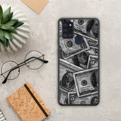 Money Dollars - Samsung Galaxy A21s θήκη