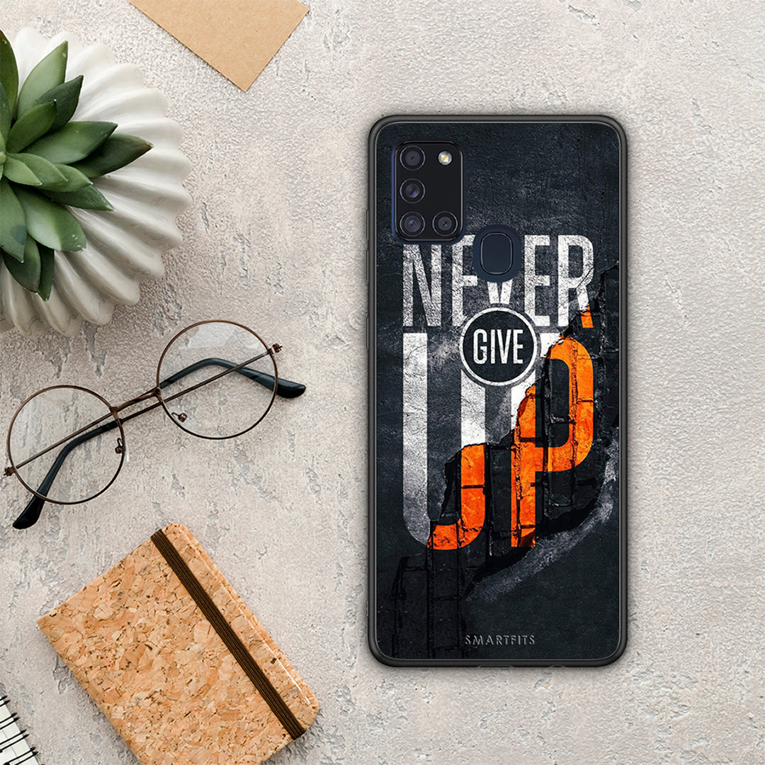 Never Give Up - Samsung Galaxy A21s θήκη