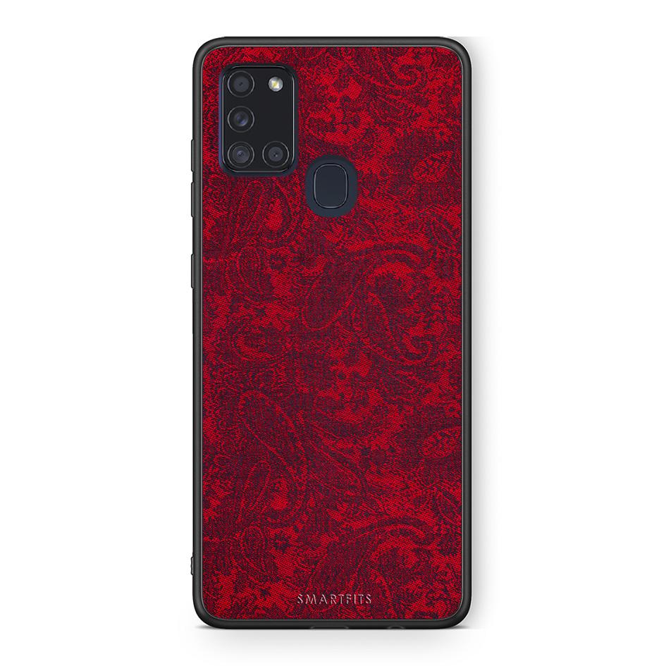 Samsung A21s Paisley Cashmere θήκη από τη Smartfits με σχέδιο στο πίσω μέρος και μαύρο περίβλημα | Smartphone case with colorful back and black bezels by Smartfits