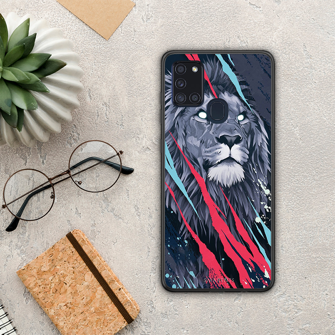 PopArt Lion Designer - Samsung Galaxy A21s θήκη