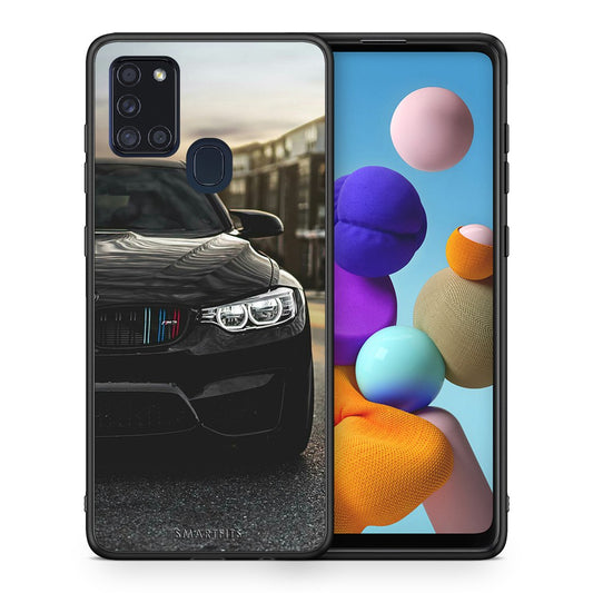 Θήκη Samsung A21s M3 Racing από τη Smartfits με σχέδιο στο πίσω μέρος και μαύρο περίβλημα | Samsung A21s M3 Racing case with colorful back and black bezels