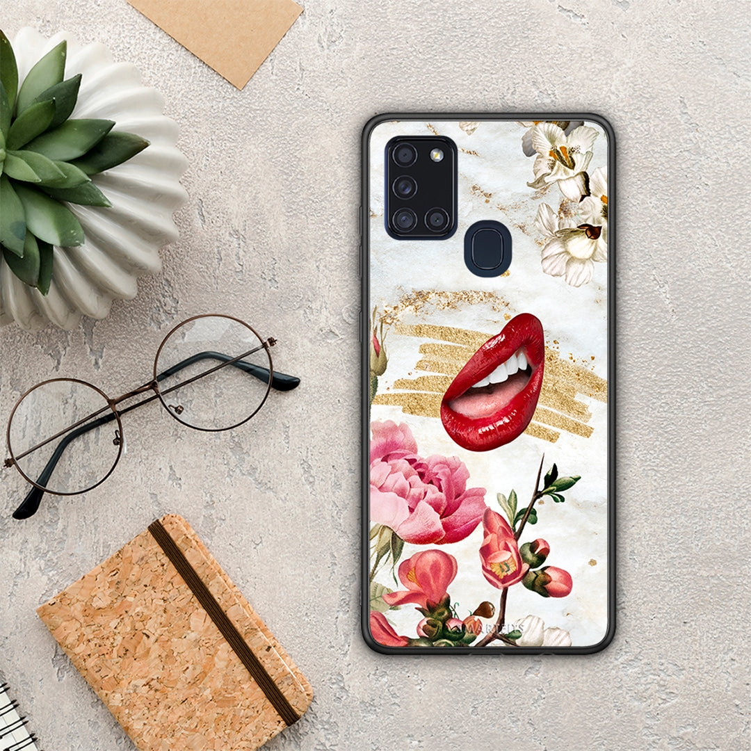 Red Lips - Samsung Galaxy A21s θήκη