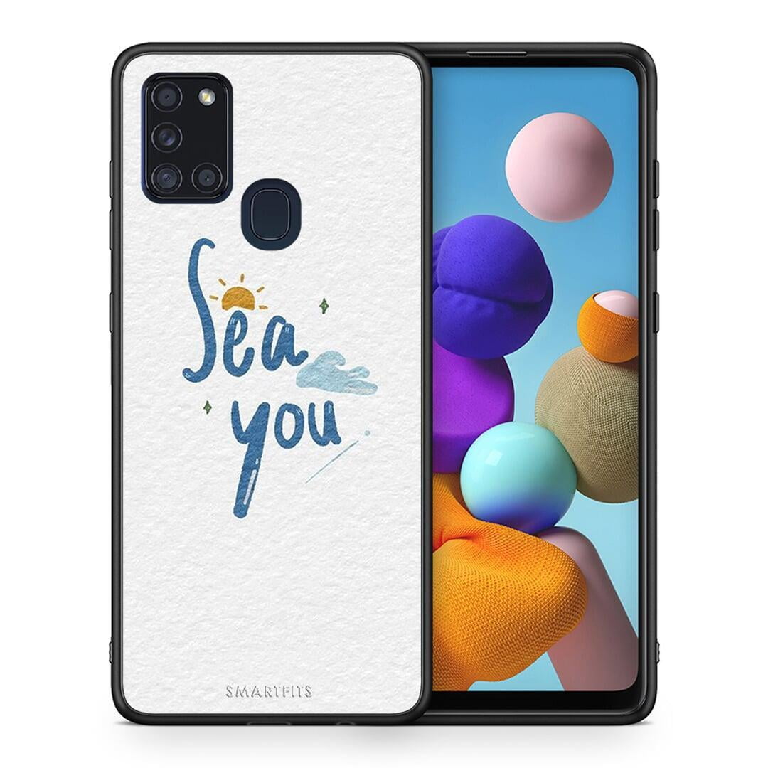 Θήκη Samsung A21s Sea You από τη Smartfits με σχέδιο στο πίσω μέρος και μαύρο περίβλημα | Samsung A21s Sea You case with colorful back and black bezels