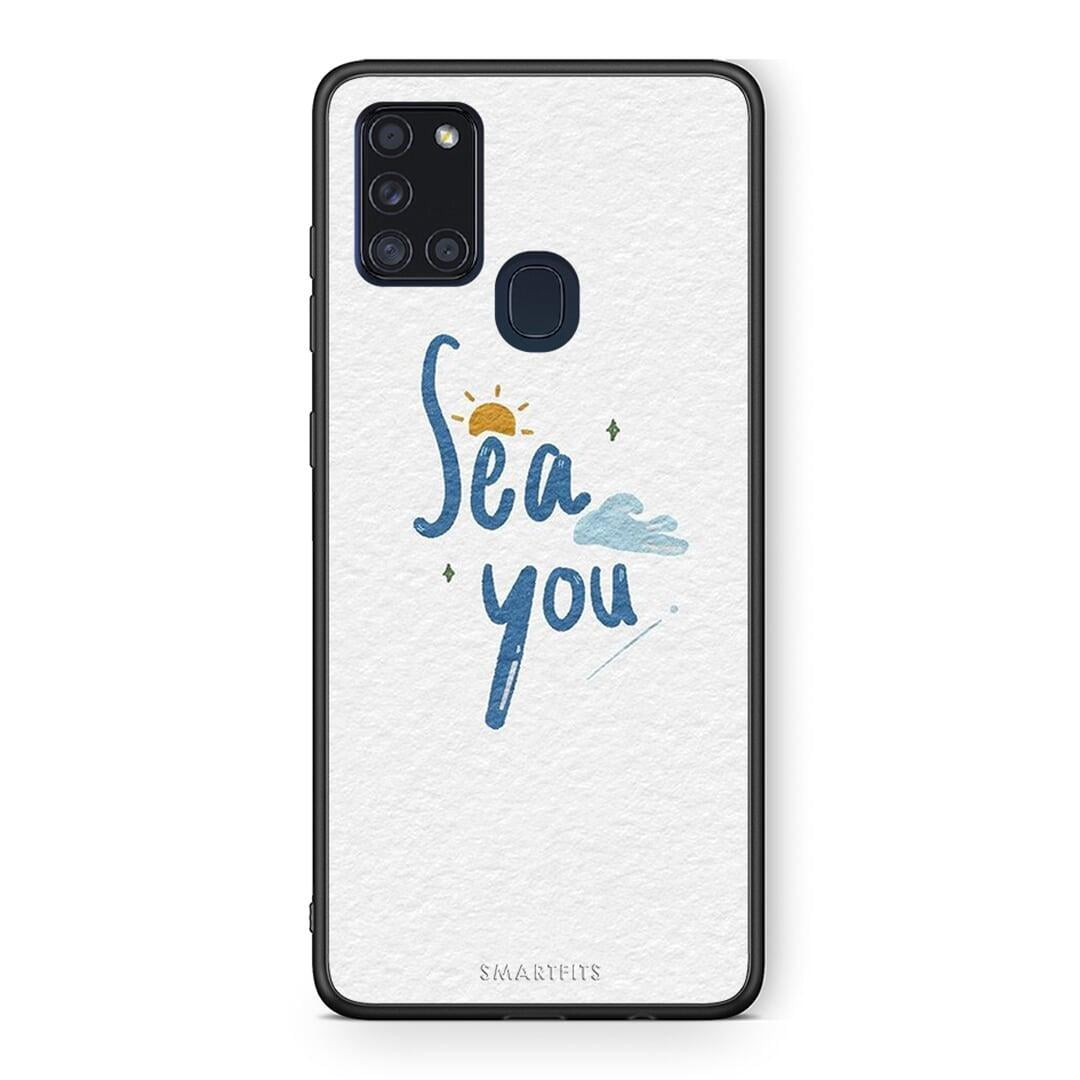 Samsung A21s Sea You Θήκη από τη Smartfits με σχέδιο στο πίσω μέρος και μαύρο περίβλημα | Smartphone case with colorful back and black bezels by Smartfits