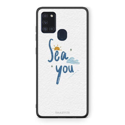Samsung A21s Sea You Θήκη από τη Smartfits με σχέδιο στο πίσω μέρος και μαύρο περίβλημα | Smartphone case with colorful back and black bezels by Smartfits