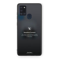 Thumbnail for Samsung A21s Sensitive Content θήκη από τη Smartfits με σχέδιο στο πίσω μέρος και μαύρο περίβλημα | Smartphone case with colorful back and black bezels by Smartfits