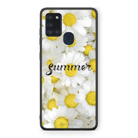 Thumbnail for Samsung A21s Summer Daisies Θήκη από τη Smartfits με σχέδιο στο πίσω μέρος και μαύρο περίβλημα | Smartphone case with colorful back and black bezels by Smartfits