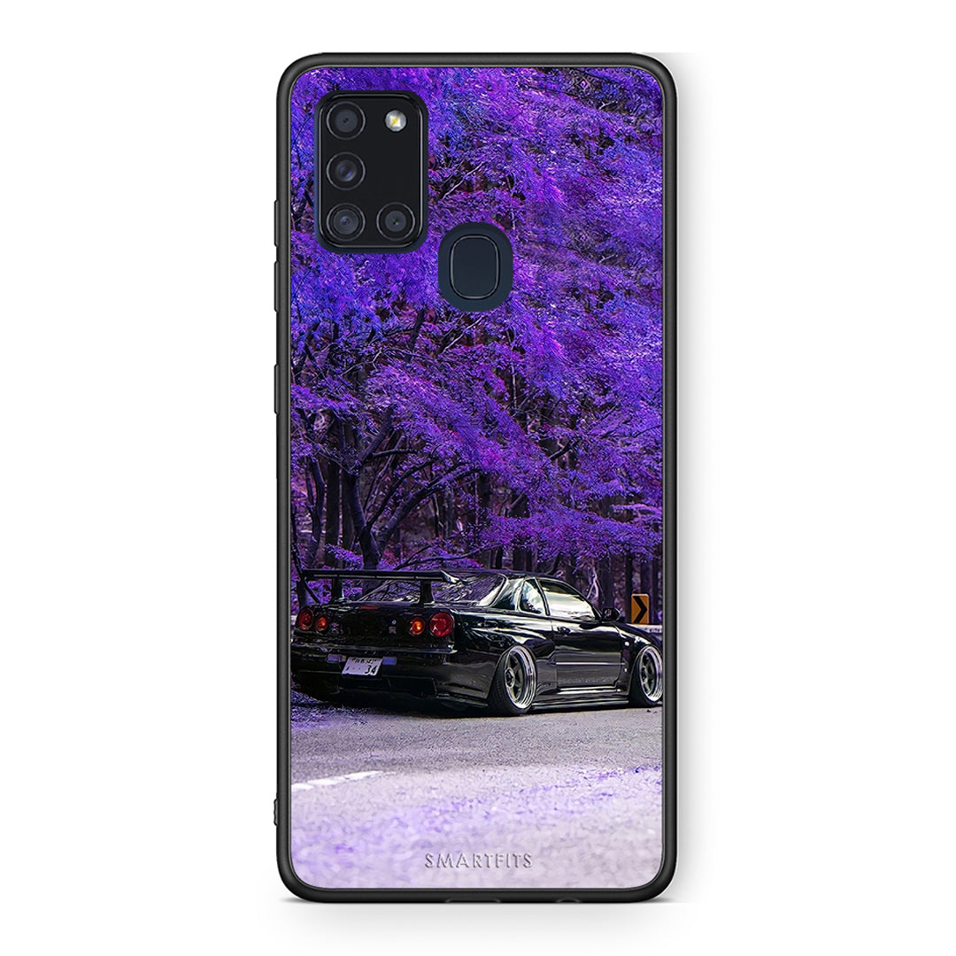 Samsung A21s Super Car Θήκη Αγίου Βαλεντίνου από τη Smartfits με σχέδιο στο πίσω μέρος και μαύρο περίβλημα | Smartphone case with colorful back and black bezels by Smartfits