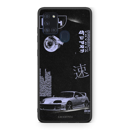 Samsung A21s Tokyo Drift Θήκη Αγίου Βαλεντίνου από τη Smartfits με σχέδιο στο πίσω μέρος και μαύρο περίβλημα | Smartphone case with colorful back and black bezels by Smartfits