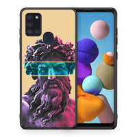 Thumbnail for Θήκη Αγίου Βαλεντίνου Samsung A21s Zeus Art από τη Smartfits με σχέδιο στο πίσω μέρος και μαύρο περίβλημα | Samsung A21s Zeus Art case with colorful back and black bezels