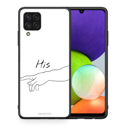 Θήκη Αγίου Βαλεντίνου Samsung A22 4G Aeshetic Love 2 από τη Smartfits με σχέδιο στο πίσω μέρος και μαύρο περίβλημα | Samsung A22 4G Aeshetic Love 2 case with colorful back and black bezels