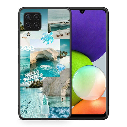 Θήκη Samsung A22 4G Aesthetic Summer από τη Smartfits με σχέδιο στο πίσω μέρος και μαύρο περίβλημα | Samsung A22 4G Aesthetic Summer case with colorful back and black bezels