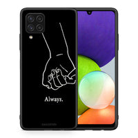 Thumbnail for Θήκη Αγίου Βαλεντίνου Samsung A22 4G Always & Forever 1 από τη Smartfits με σχέδιο στο πίσω μέρος και μαύρο περίβλημα | Samsung A22 4G Always & Forever 1 case with colorful back and black bezels