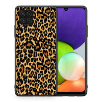 Thumbnail for Θήκη Samsung A22 4G Leopard Animal από τη Smartfits με σχέδιο στο πίσω μέρος και μαύρο περίβλημα | Samsung A22 4G Leopard Animal case with colorful back and black bezels