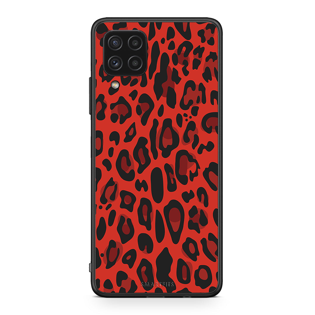 4 - Samsung A22 4G Red Leopard Animal case, cover, bumper